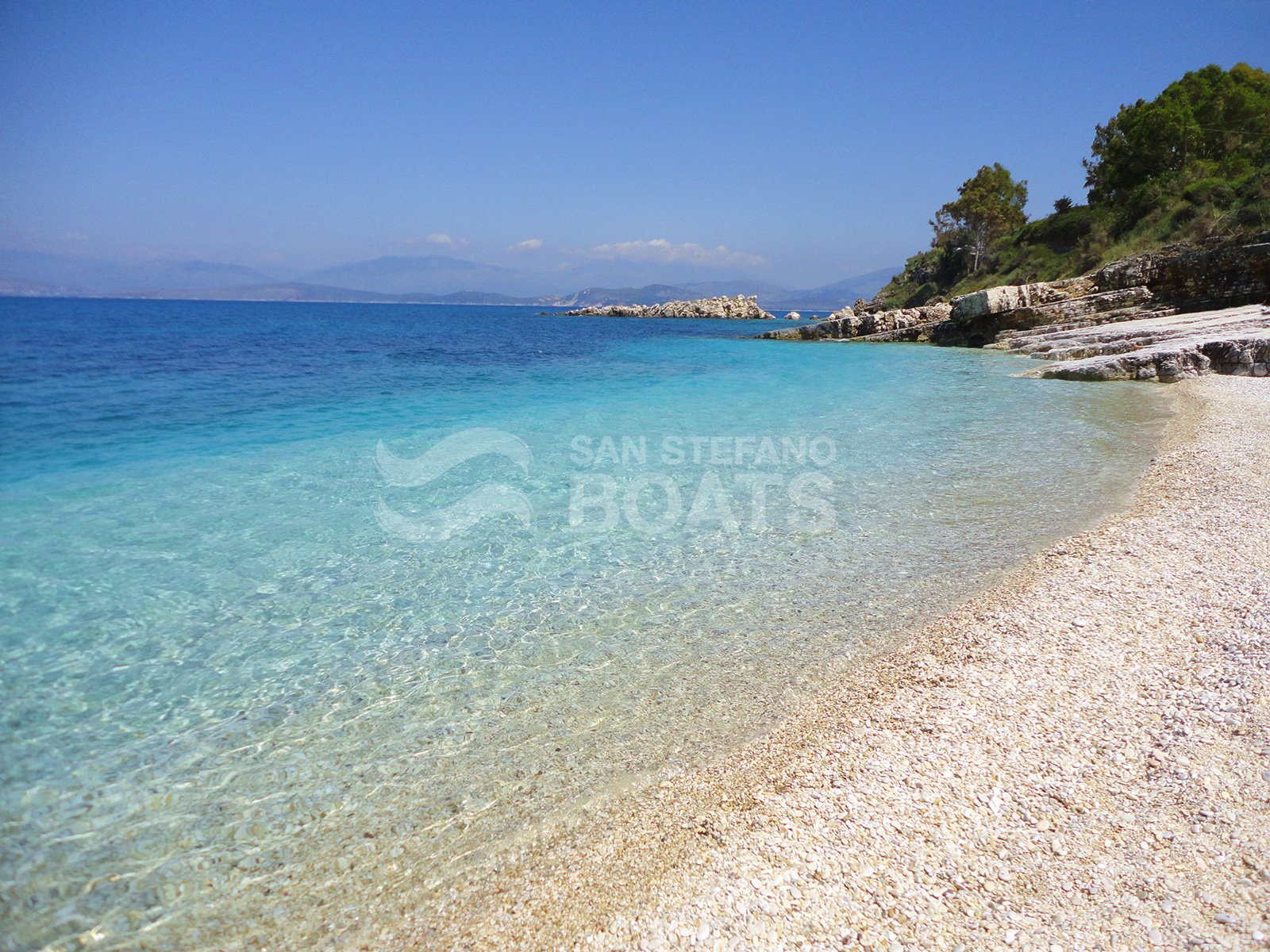 Bataria beach near Kassiopi harbour - San Stefano Boats - Corfu Boat Hire