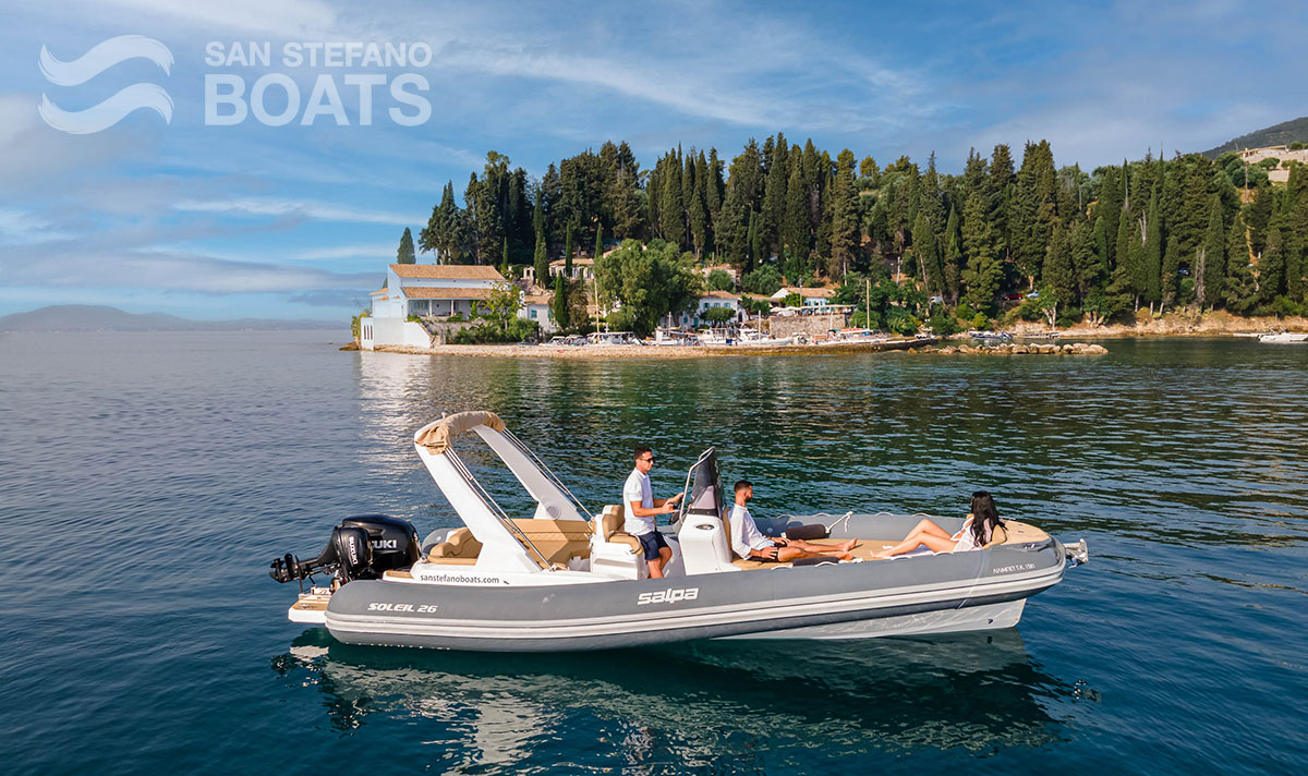 Lilibet 300 HP Luxury Rib 12 persons San Stefano Boats - Corfu Boat Hire - San Stefano NE - Avlaki - Kassiopi - Kalami