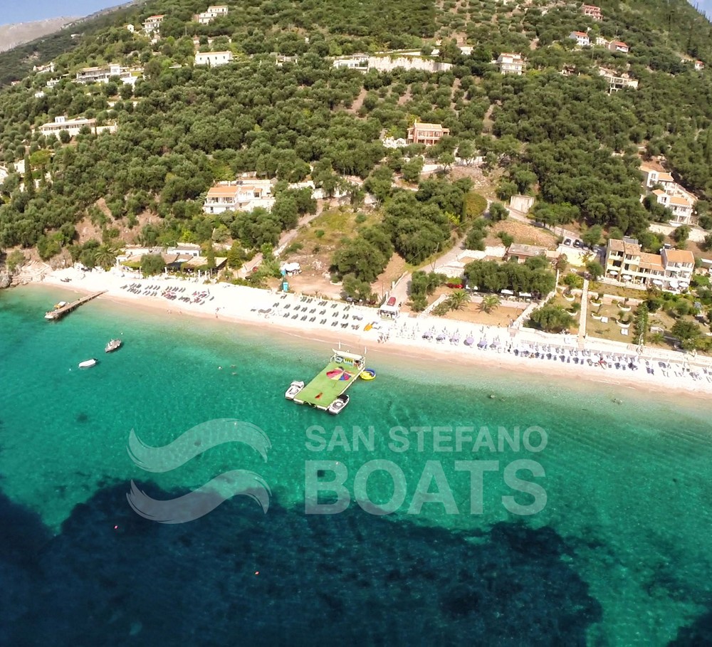 Nissaki beach & Krouzeri Beach - San Stefano Boats - Corfu Boat Hire