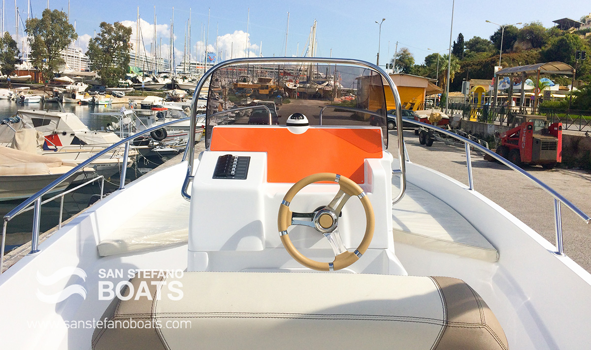 Orange Pearl 30 HP Deluxe 8 Pax - San Stefano Boats - Corfu Boat Hire